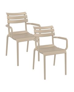 Paris tuinstoel taupe - 2 stuks
