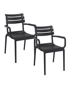 Paris tuinstoel zwart - 2 stuks
