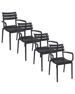 Paris tuinstoel zwart - 4 stuks