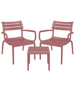 Paris loungeset 3-delig - marsala