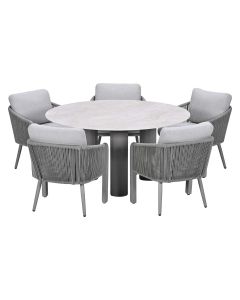 Ryan tuinset 6-delig - Finn tuintafel Ø150 cm