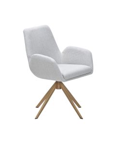 Amalia tuinstoel draaibaar light teak look - valley sand