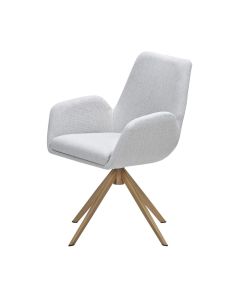 Amalia tuinstoel draaibaar light teak look - valley sand