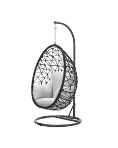 Panama hangstoel swing egg - rope zwart