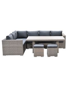 Tennessee lounge dining set links 5-delig vintage willow - texfiber