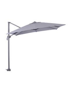 Hawaii S zweefparasol 250x250 cm - frame donker grijs - doek licht grijs