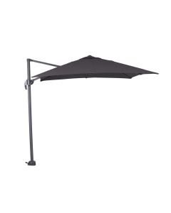 Hawaii S zweefparasol 250x250 cm - frame donker grijs - doek zwart