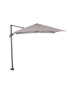 Hawaii S zweefparasol 250x250 cm - frame donker grijs - doek zand