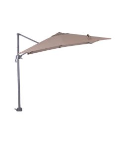 Hawaii S zweefparasol 250x250 cm - frame donker grijs - doek taupe