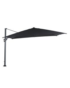 Hawaii King pole zweefparasol 400x400 cm - frame donker grijs - doek zwart