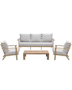 Ariana loungeset 4-delig - light teak look