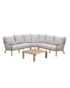 Ariana hoek loungeset 4-delig - light teak look