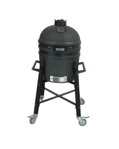 Premium Kamado 15 inch met onderstel - zwart