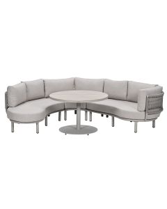 Algarve lounge dining set 4-delig - urban sand