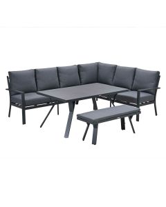 Senja lounge dining set 4-delig rechts - mystic grijs