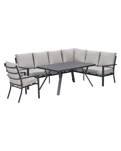 Senja lounge dining set 4-delig rechts incl stoel - sandstone