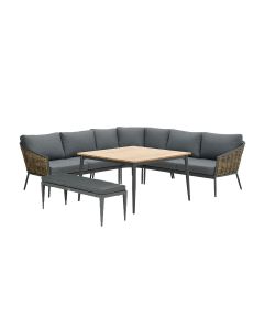 San Vito lounge dining set 5-delig - natural rotan