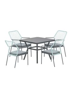 Ross tuinset 5-delig zacht groen - Mina tuintafel 90x90 cm