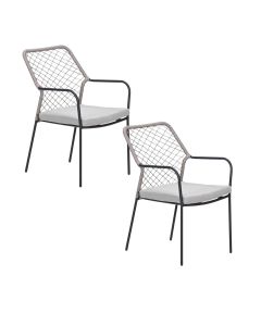 Ross tuinstoel natural sand - 2 stuks