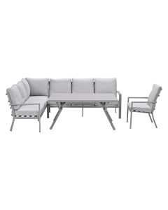 Senja lounge dining set 4-delig links incl. stoel - valley sand