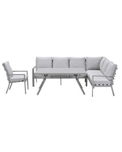 Senja lounge dining set 4-delig rechts incl. stoel - valley sand