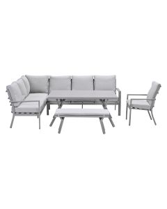 Senja lounge dining set 5-delig links incl. stoel - valley sand