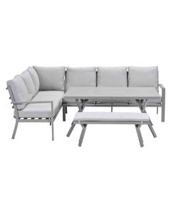 Senja lounge dining set 4-delig links - valley sand