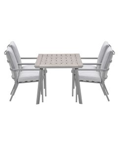 Senja tuinset 5-delig taupe - Penedo tuintafel 160x90 cm