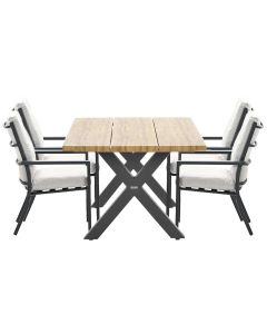 Senja tuinset 5-delig - Zadar tuintafel 180x100 cm