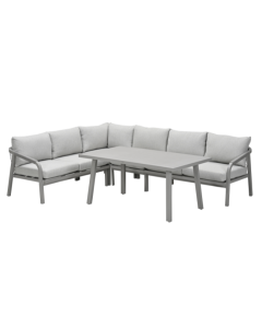 Tarera lounge dining set 5-delig links - taupe