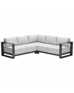 Malakka loungebank 3-delig - donker grijs