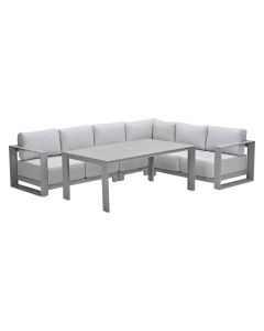 Malakka loungebank 5-delig - taupe