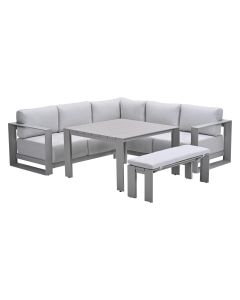 Malakka lounge dining set 5-delig - taupe - valley sand
