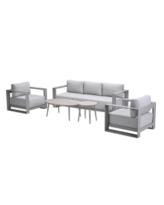 Malakka loungeset 5-delig valley sand - Lucas bijzettafels