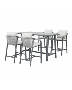 Tarera bar tuinset 5-delig - donker grijs