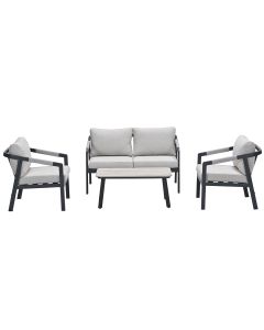 Milou loungeset 4-delig - donker grijs