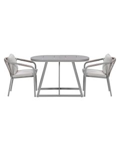 Milou bistro tuinset 3-delig - taupe