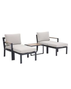 Cinto balkon loungeset 5-delig - donker grijs