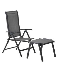 Santos tuinstoel verstelbaar incl. voetenbank