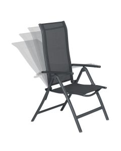 Santos verstelbare tuinstoel - donker grijs