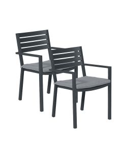 Amarillo tuinstoel donker grijs - 2 stuks