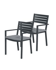 Amarillo tuinstoel donker grijs - 2 stuks