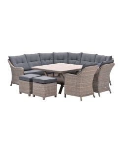 Nova lounge dining set 8-delig - mystic grey