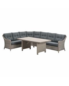 Nova lounge dining set 5-delig - mystic grey