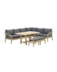 Alora lounge dining set 5-delig rechts - mystic grey