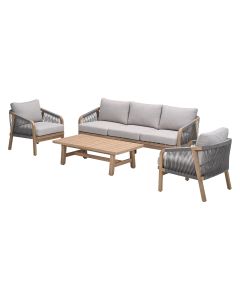 Alora loungeset 4-delig - acacia white wash