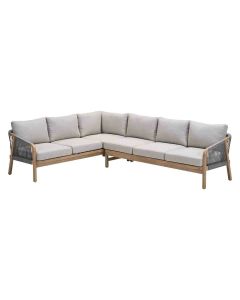 Alora lounge dining set 2-delig links - grey sand