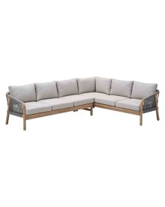 Alora lounge dining set 2-delig rechts - grey sand