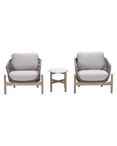 Aberdeen loungeset 3-delig - grey sand