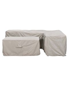 Lounge dining hoes R 270x210xH85/90 en 165x95xH70 cm - taupe